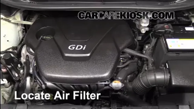 2012 Kia Rio5 LX 1.6L 4 Cyl. Air Filter (Engine) Replace